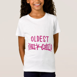 Oudste met alleen uitgesneden kind t-shirt