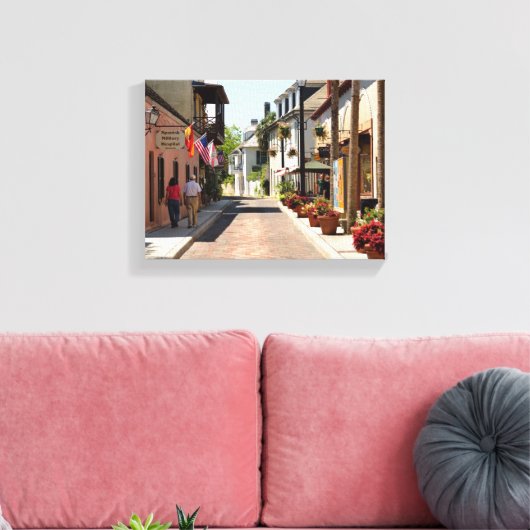 Oudste straat St. Augustine, Florida Canvas Afdruk (Insitu (Woonkamer))