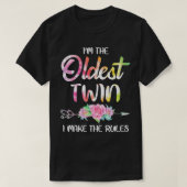 Oudste tweelingbroer van Birthday Funny Twins Matc T-shirt (Design voorkant)