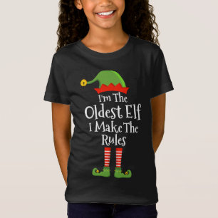 Oudste zelf maakt regels grappig voor kerstmis t-shirt