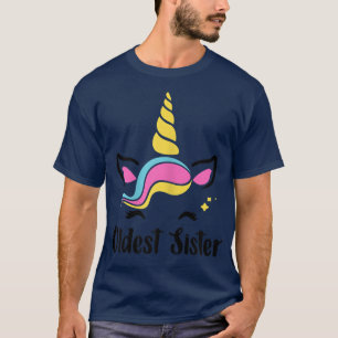 Oudste zuster Cute Magical Unicorn Siblings Match T-shirt