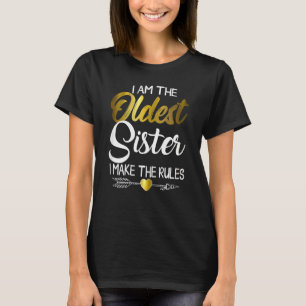 Oudste zuster ik maak de regels koel en saai t-shirt