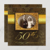 oudtrouwfoto uitnodigingen 50-jarig jubileum (Voorkant / Achterkant)