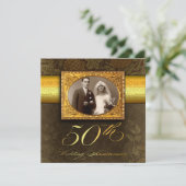 oudtrouwfoto uitnodigingen 50-jarig jubileum (Staand voorkant)