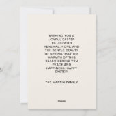 Oudwerse vrolijke Pasen Lam Met Pastelkleurige Eie Feestdagenkaart (Achterkant)