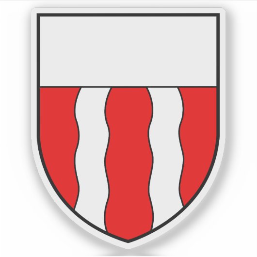 Ouest Lausannois district embleem, Zwitserland Sticker (Voorkant)