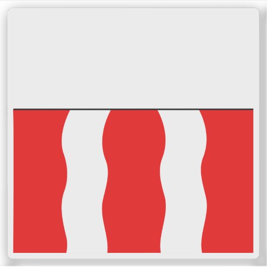 Ouest Lausannois district vlag, Zwitserland Sticker (Voorkant)