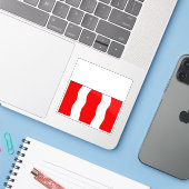 Ouest Lausannois district vlag, Zwitserland Sticker (Laptop met iPhone)