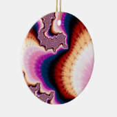 Ouh Kerstfractal Keramisch Ornament (Rechts)