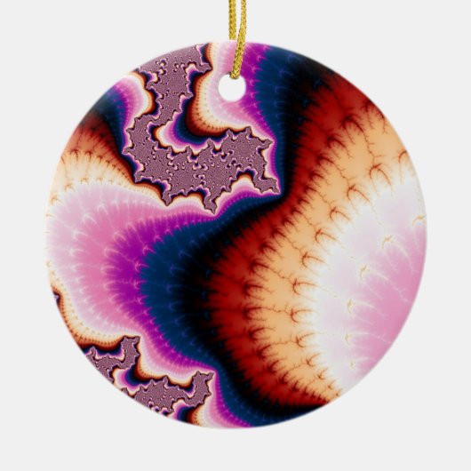 Ouh Kerstfractal Keramisch Ornament (Voorkant)