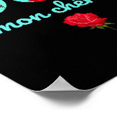 Oui Mon Cheri Cool Franse expression Quotes Graphi Poster (Hoek)
