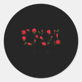 Oui Mon Cheri Cool French Expression Quotes Graphi Ronde Sticker (Voorkant)