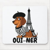 Oui-ner Dog Funny Dachshund Wiener Sausage Ween Do Muismat (Voorkant)