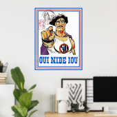 Oui nide Iou Poster (Thuiskantoor)