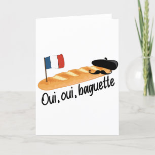 Oui Oui Baguette - Funny French Food Feestdagen Kaart