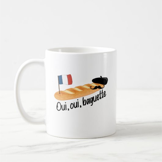 Oui Oui Baguette - Funny French Food Koffiemok (Links)