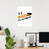 Oui Oui Baguette - Funny French Food Poster (Thuiskantoor)