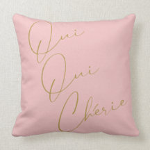 Oui Oui Chérie French Quote Chic Funny Blush Pink