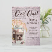 Oui Oui draait drie verjaardagsfeestje in Parijs Kaart (Staand voorkant)