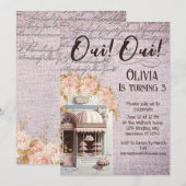 Oui Oui draait drie verjaardagsfeestje in Parijs Kaart (Voorkant / Achterkant)