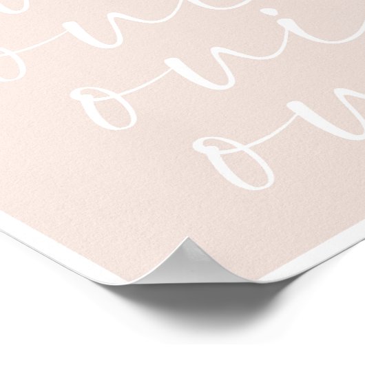 Oui Oui Oui Peach Achtergrond Poster (Hoek)