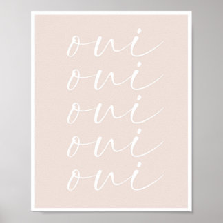 Oui Oui Oui Peach Achtergrond Poster