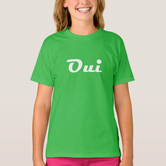 Oui Shirt, Groene Oui Tshirt, Gouden Oui T-shirt, T-shirt (Voorkant)