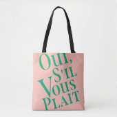 Oui, s'il vous plait tote bag (Voorkant)