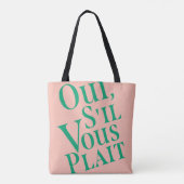 Oui, s'il vous plait tote bag (Achterkant)