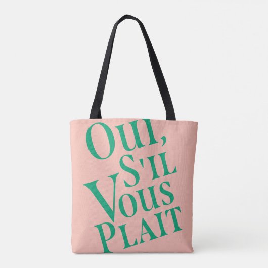 Oui, s'il vous plait tote bag (Achterkant)