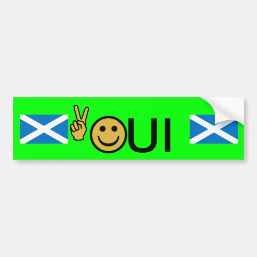 Oui Vredes Sticker Schotse Onafhankelijkheid (Voorkant)