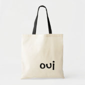 Oui zwart-witte Canvas tas (Voorkant)
