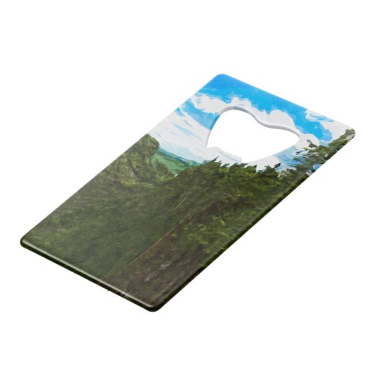 Ouimet Canyon Canada Abstract Impressionisme Creditkaart Flessenopener (Achterkant Gekanteld)