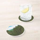 Ouimet Canyon Canada Abstract Impressionisme Zandsteen Onderzetter (Zijkant)