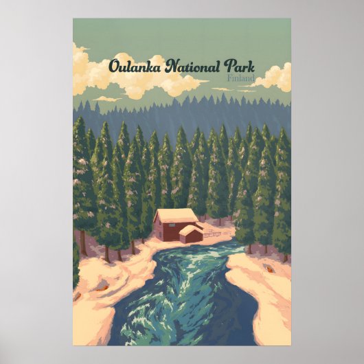 Oulanka Nationaal Park Finland Reisposter Poster (Voorkant)
