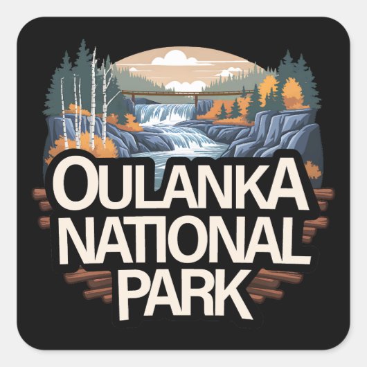 Oulanka Nationaal Park Finland Vierkante Sticker (Voorkant)
