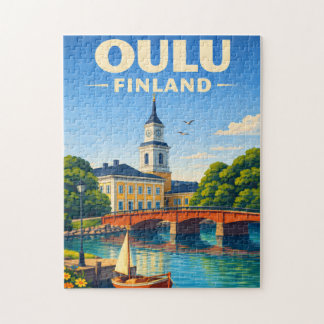 Oulu Finland Jigsaw Puzzle Vintage Travel Legpuzzel