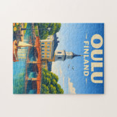 Oulu Finland Legpuzzel Reis Vintage (Horizontaal)
