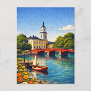 Oulu Finland Retro Reis Scandinavië Briefkaart