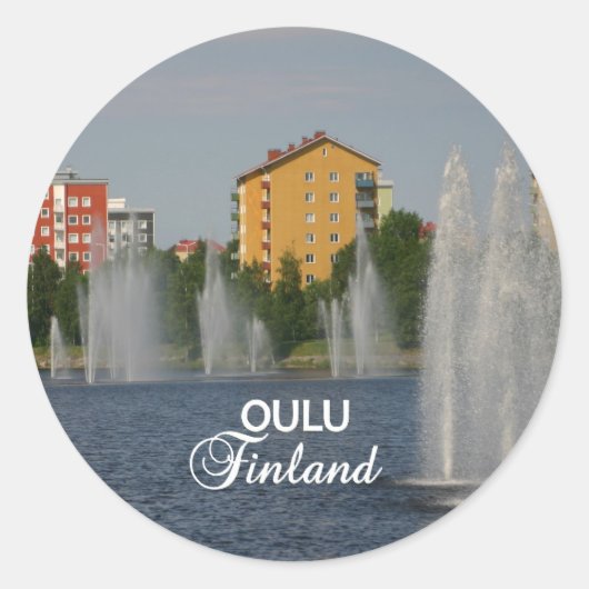 OULU-stickers Ronde Sticker (Voorkant)
