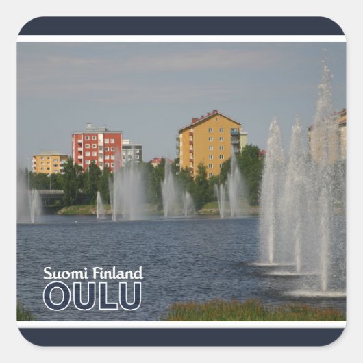 OULU-stickers Vierkante Sticker (Voorkant)