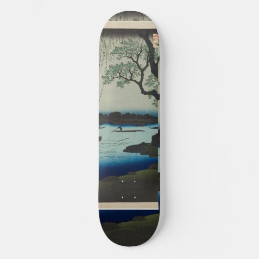 Oumaygashi –  Edo River Scene Persoonlijk Skateboard (Voorkant)