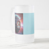 Oumuamua-ruimtemeter die net door buitenaards weze matglas bierpul (Voorkant links)