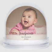 Our 1st Christmas as Grandparents Baby Photo Sneeuwbol (Voorkant)