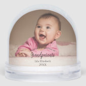 Our 1st Christmas as Grandparents Baby Photo Sneeuwbol (Achterkant)