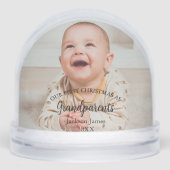 Our 1st Christmas as Grandparents Baby Photo Sneeuwbol (Voorkant)