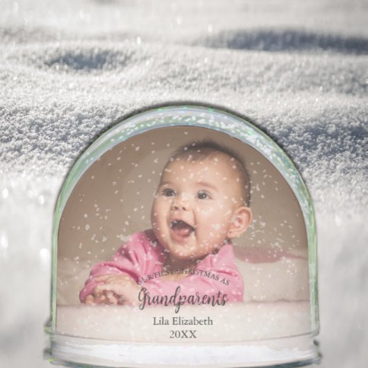 Our 1st Christmas as Grandparents Baby Photo Sneeuwbol