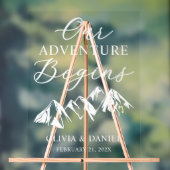 Our Adventure Begins Custom Wedding Acryl Bord (Neutraal)