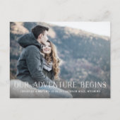 Our Adventure Begins | De foto bewaart de Datum Aankondigingskaart (Voorkant)