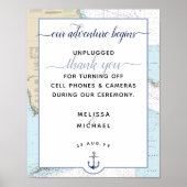 Our Adventure Begins | #Nautical #Florida #Wedding Poster (Voorkant)
